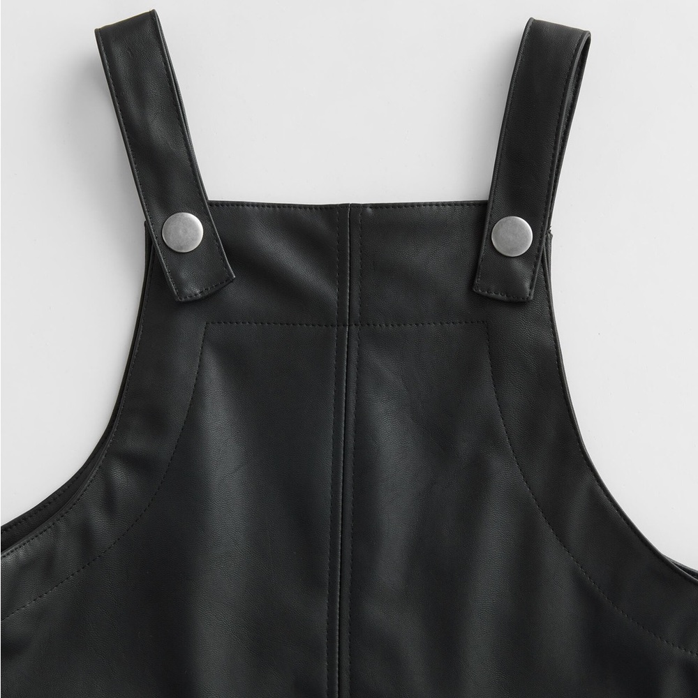 Zara Faux Leather Pinafore Dress - Picture 2 of 8